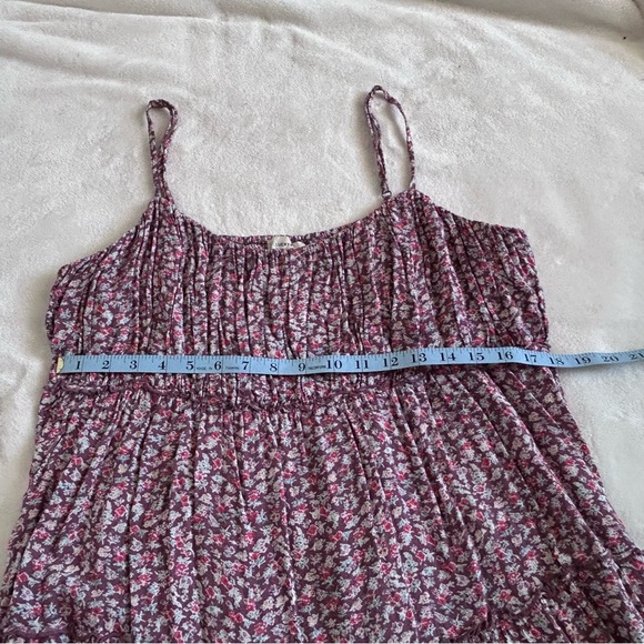 Floral Tiered Midi Dress Boho Beach Sundress Flowy Lightweight Summer XL - Picture 10 of 16